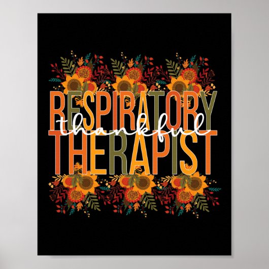 Poster Thankful Respiratory Therapist Thanksgiving (Devant)