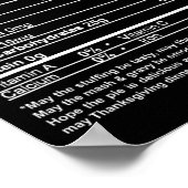 Poster Thanksgiving Christmas Cranberry Sauce nutritive (Coin)