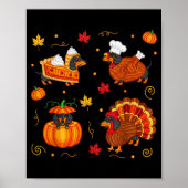 Poster Thanksgiving Dachshund Weiner Dog Turkey Cute Pump (Devant)