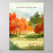 Poster Thanksgiving Dîner Invitation Boho Theme (Devant)