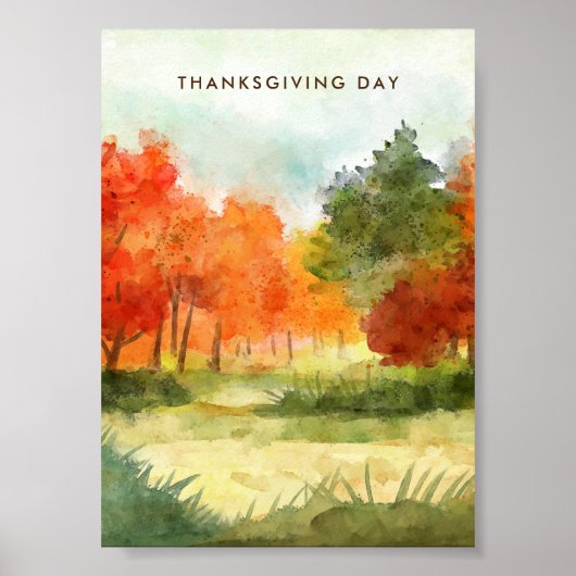 Poster Thanksgiving Dîner Invitation Boho Theme (Devant)