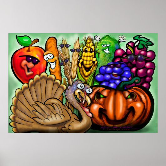 Poster Thanksgiving Dinner Party (Devant)