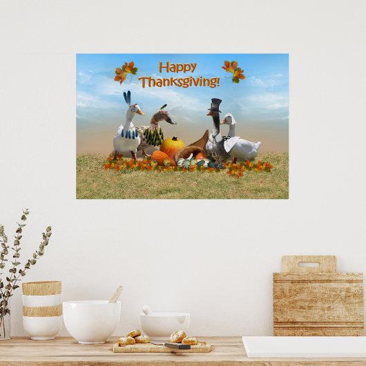 Poster Thanksgiving Ducks (Cuisine)