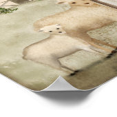 Poster Thanksgiving Folk Art Pilgrim hôtesse cadeau faveu (Coin)