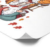 Poster Thanksgiving Gnome Fall Leopard Turkey Essentiel T (Coin)