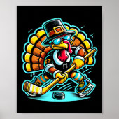 Poster Thanksgiving Hockey sur glace Turquie Jour de la C (Devant)