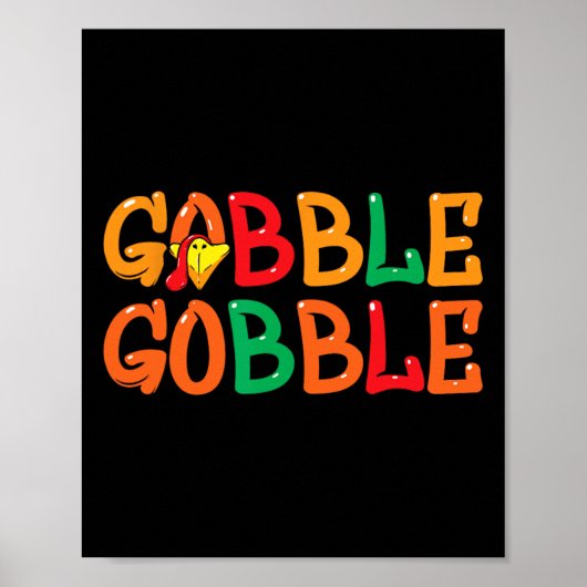 Poster Thanksgiving Hommes Femmes Turquie Jour Gobbl Gobb (Devant)