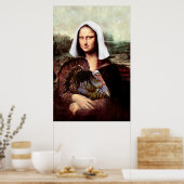 Poster Thanksgiving Mona Lisa Pilgrim (Cuisine)