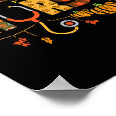 Poster Thanksgiving Nurse Stethoscope Fall Scrub Top Er M (Coin)