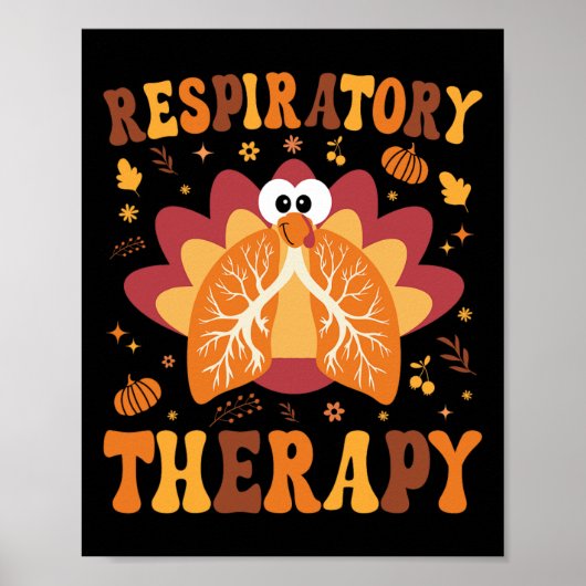 Poster Thanksgiving Respiratory Therapist Fall Au (Devant)