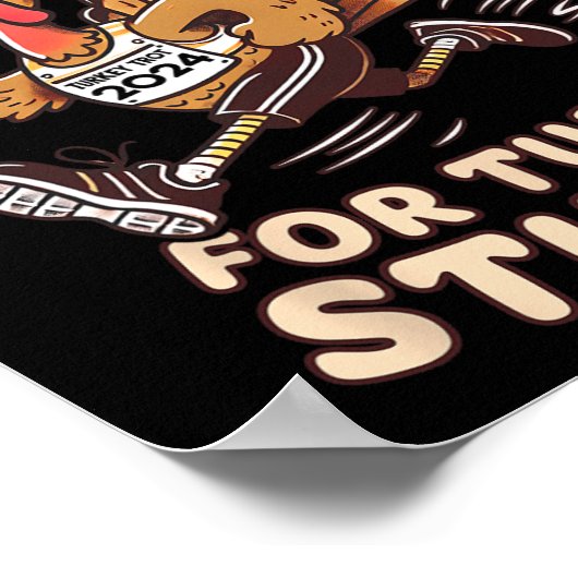 Poster Thanksgiving Running Turkey Trot 2024 drôle (Coin)