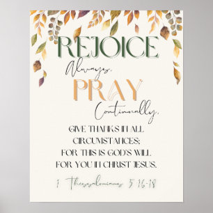 Poster Thanksgiving Scripture Wall Art 1 Thessaloniens 5