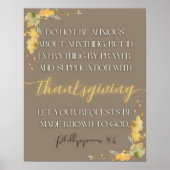 Poster Thanksgiving Scripture Wall Art-Phillippians 4:6 (Devant)