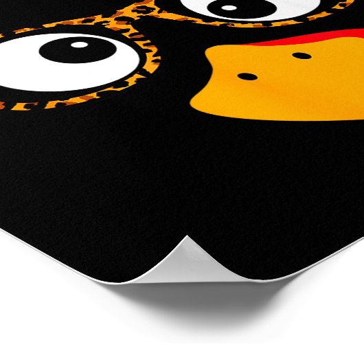 Poster Thanksgiving Turkey Face Leopard Print Gles Autumn (Coin)