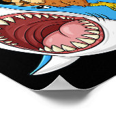 Poster Thanksgiving Turquie équitation Requin amusant Tod (Coin)