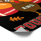Poster Thanksgiving Turquie Et Touchdowns Football Hommes (Coin)