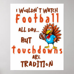 Poster Thanksgiving Turquie Football