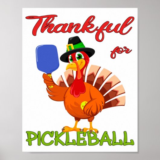Poster Thanksgiving Turquie - Remerciements pour Pickleba (Devant)