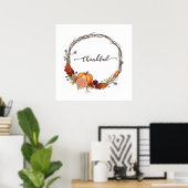 Poster Thanksgiving Wreath (Bureau à domicile)