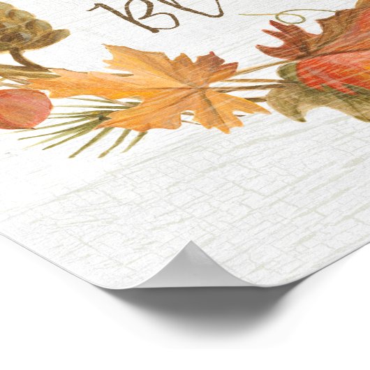 Poster Thanksgiving Wreath - Simplement béni (Coin)