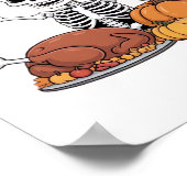 Poster Thanksgiving X-ray Skeleton Funny Rock Hand Fall L (Coin)