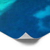 Poster Thassos île Kavala Grèce Eau Turquoise Bleu (Coin)