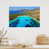 Poster Thassos île Kavala Grèce Eau Turquoise Bleu (Cuisine)