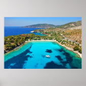 Poster Thassos île Kavala Grèce Eau Turquoise Bleu (Devant)