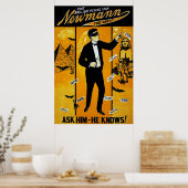 Poster That Brilliant Psychic Star, Newmann the Great. (Cuisine)