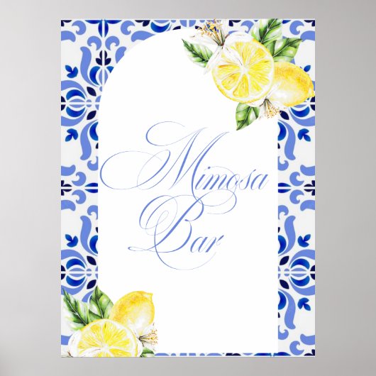 Poster That's Amore Lemon Italian Blue Carrelage Enterrem (Devant)