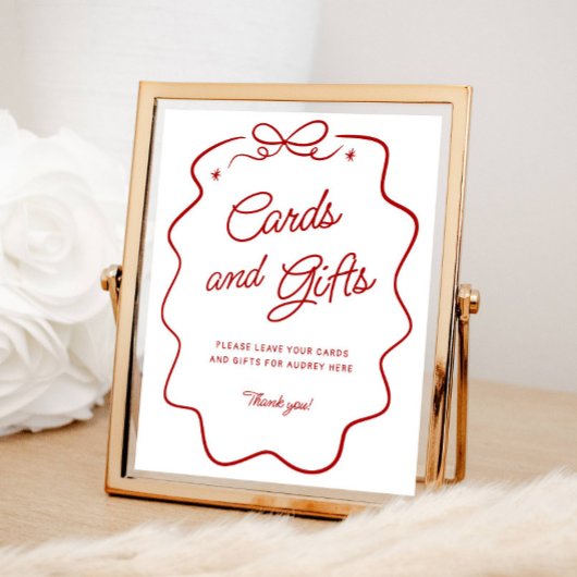 Poster That's Amore Red Doodle Cards and Gifts Display Po