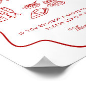 Poster That's Amore Red Doodle, Recipe Drop Off Sign (Coin)