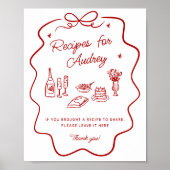 Poster That's Amore Red Doodle, Recipe Drop Off Sign (Devant)