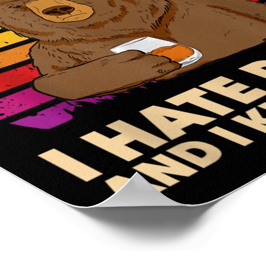 Poster That's What I Do I Drink Whiskey I Hate People Bea (Coin)