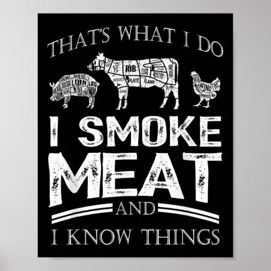 Poster That's What I Do I Smoke Meat I Know Things Funny  (Devant)
