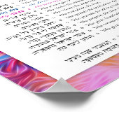 Poster The 15 Morning Blessings Hebrew English Art (Coin)