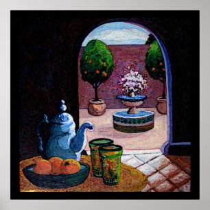 Poster thé à la menthe marocain