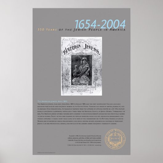 Poster The American Jewess, avril 1895 (Devant)