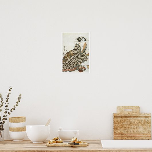 Poster The Angry Drinker, Kiyomitsu II, 1830 (Cuisine)