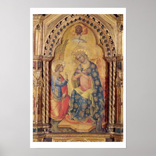 Poster The Annunciation (part of polyptych) (oil on panel (Devant)
