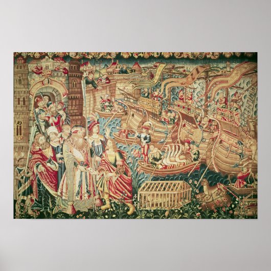 Poster The Arrival of Vasco da Gama  in Calcutta (Devant)