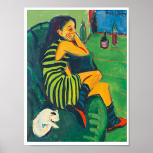 Poster The Artist Marcella,Kirchner,Fine Art