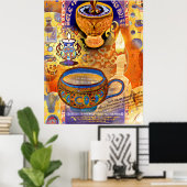 Poster Thé au lait et bougies (Bureau à domicile)
