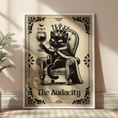 Poster The Audacity Black Cat Funny Tarot Card Art