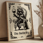 Poster The Audacity Black Cat Funny Tarot Card Art