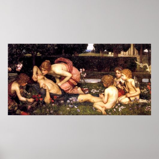 Poster The Awakening of Adonis by John William Waterhouse (Devant)