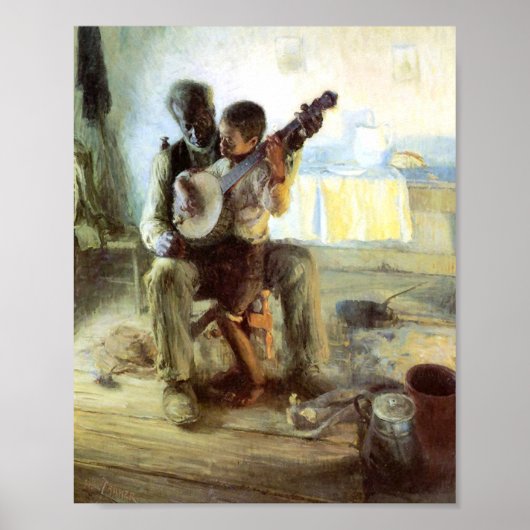 Poster The Banjo Lesson By Henry Ossawa Tanner (Devant)