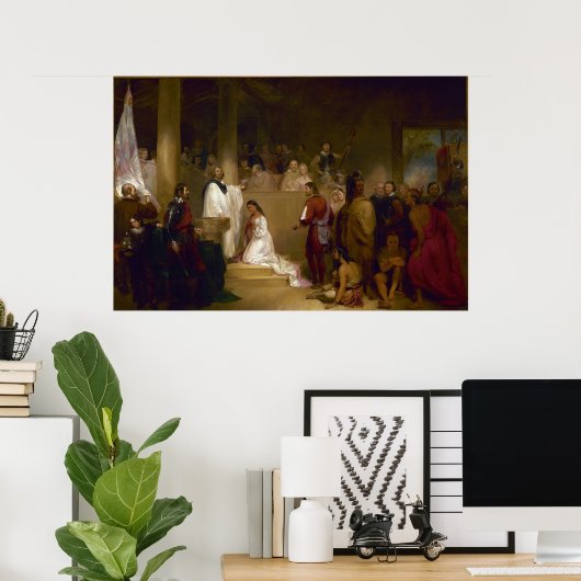 Poster The Baptism of Pocahontas by John Gadsby Chapman (Bureau à domicile)