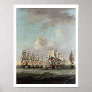 Poster The Battle of Dogger Bank, showing the 'holland' a
