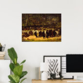 Poster The Bear Dance, 1870 par William Holbrook Beard (Bureau à domicile)